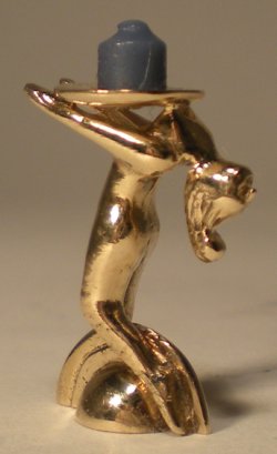 Art Deco Lady Candleholder 10kt Gold by Don Henry