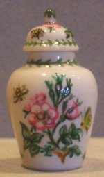 "Portmeirion" Botanical Temple Jar Pink by Christopher Whitford