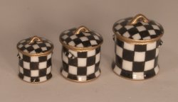 Jester Check Canister Set by Christopher Whitford