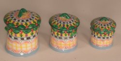 Flower Check Canister Set by Christopher Whitford
