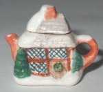 Christmas Cottage Teapot by Valerie Casson