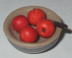 Stoneware Bowl Filled w/Apples by CNC