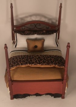 Leopard 4 Poster Bed by Lorraine Scuderi