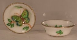 Butterfly Garden Soup Bowl Green by Christopher Whitford