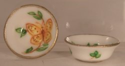 Butterfly Garden Soup Bowl Orange by Christopher Whitford