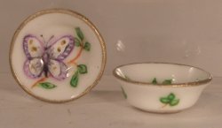 Butterfly Garden Soup Bowl Purple by Christopher Whitford