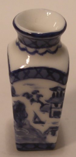 Blue Canton Square Vase by Christopher Whitford