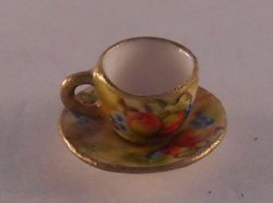 Royal Worchestor Fruit Cup & Saucer by Christopher Whitford