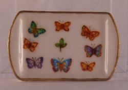 Butterfly Garden Rectangle Tray by Christopher Whitford