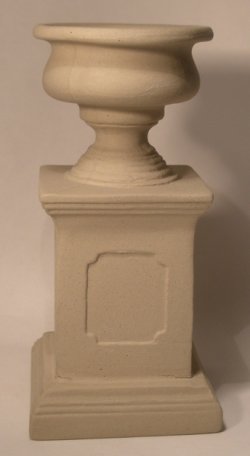 Short Urn on Column by Anne Calloway
