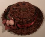 Straw Hat Burgandy by Catherine Bigot-Duverne