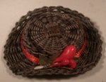 Straw Hat w/Red Ribbon and Berries by Catherine Bigot-Duverne