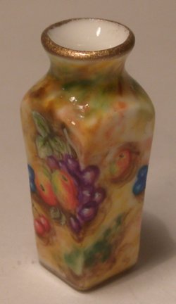 Royal Worcestor Fruit Square Vase by Christopher Whitford