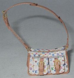 LV Monogram White 2 Pocket Lodge Bag by Jose Gomez