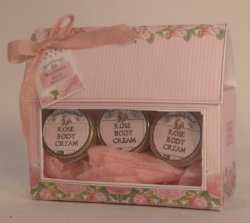Designer Box Filled w/Bath Tins #2 by Syreeta's Miniatures