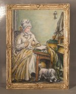 Hendriks Interior w/Women Sewing by Christopher Whitford