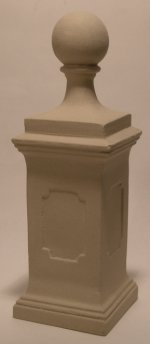 Pair of Small Knob Finial Columns by Anne Calloway