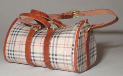 Designer Plaid Duffle Bag by Jose Gomez