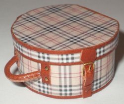 Designer Plaid Hat Box by Jose Gomez