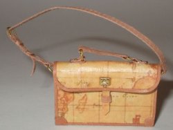 World Print Breifcase w/Strap by Jose Gomez