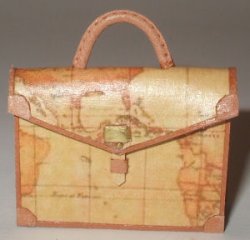 World Print Breifcase by Jose Gomez