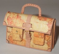 World Print 2 Pocket Breifcase by Jose Gomez