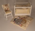 Jungle Theme Crib Set of 3 by Lorraine Scuderi