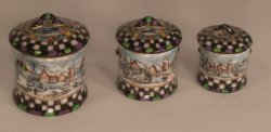 Village Check Canister Set by Christopher Whitford