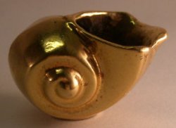 Gold over Bronze Shell Bowl by Joseph Addotta