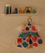 Little Girl's Multi-Color Dress w/Display Shelf by Cheryl Warder