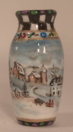 Village Check Vase by Christopher Whitford