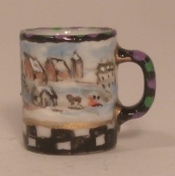 Village Check Coffee Mug by Christopher Whitford