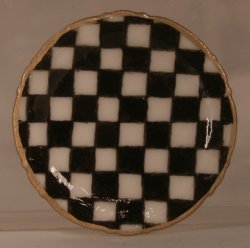 Jester Check Large Round Platter by Christopher Whitford