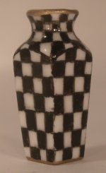 Jester Check Square Vase by Christopher Whitford