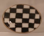 Jester Check Oval Tray by Christopher Whitford