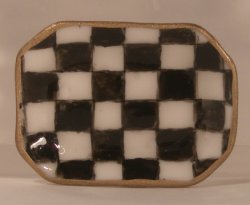 Jester Check Rectangle Tray by Christopher Whitford
