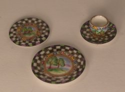 Scenic Check 4 Pc Place Setting by Christopher Whitford