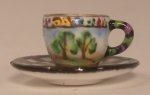 Scenic Check Cup & Saucer by Christopher Whitford
