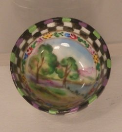 Scenic Check Serving Bowl by Christopher Whitford