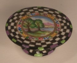 Scenic Check Cake Stand by Christopher Whitford