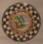 Scenic Check Round Platter by Christopher Whitford