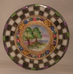 Scenic Check Round Platter by Christopher Whitford