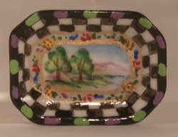 Scenic Check Rectangle Tray by Christopher Whitford