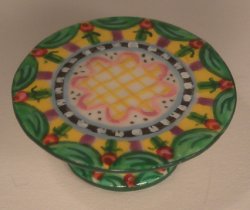 Flower Check Cake Stand by Christopher Whitford