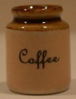 Coffee Jar w/ Advertisment by Gail Tucker