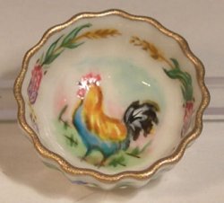 Provencal Coq Large Fluted Bowl by Christopher Whitford