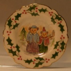 Holiday Bear Plate #2 by Dominique Levy