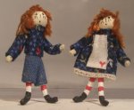 Raggedy Girl and Boy #45 by Carol Spence
