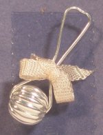 Sterling Silver Ribbed Baby Rattle Pink by Taller Targioni