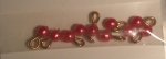 Tiny Red Pearl Ornaments set of 10 by Doll House Shoppe